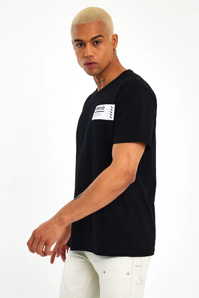 Süperlife Erkek Bisiklet Yaka Regular Fit Tokyo Baskılı Tişort SPR23ts303 - 5