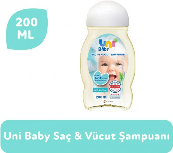 Uni Baby Saç Ve Vücut Şampuanı 200 Ml Yeni