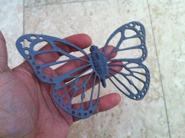 3D Hükümdar Kelebek Plastik Aparat