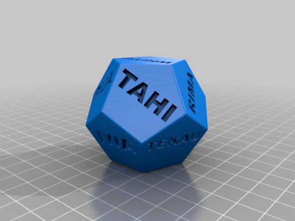 Dodecahedron Nın Sohbeti Dice Te Reo (Maori) Plastik Aparat