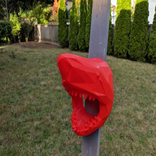 Duvar (Büyük) İçin Düşük Poli Köpekbalığı Kafası Plastik Aparat - 6