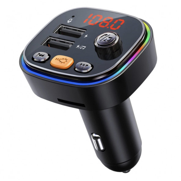 Araç Fm Transmitter Bluetooth Usb Mp3 Sd Kart Çakmaklık Girişli