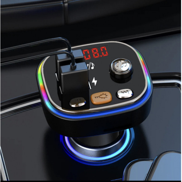 Araç Fm Transmitter Bluetooth Usb Mp3 Sd Kart Çakmaklık Girişli - 2