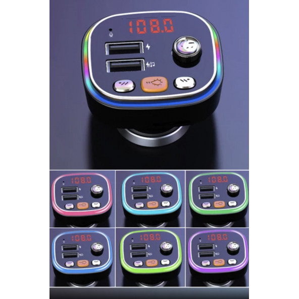 Araç Fm Transmitter Bluetooth Usb Mp3 Sd Kart Çakmaklık Girişli - 3