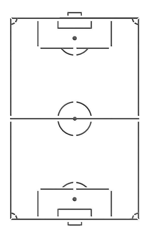 Futbol Sahası Şablonu Plastik Aparat