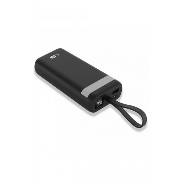 20,000 mAh Powerbank LED EL Feneri Özellikli Kablolu Taşınabilir Şarj Cihazı - 3