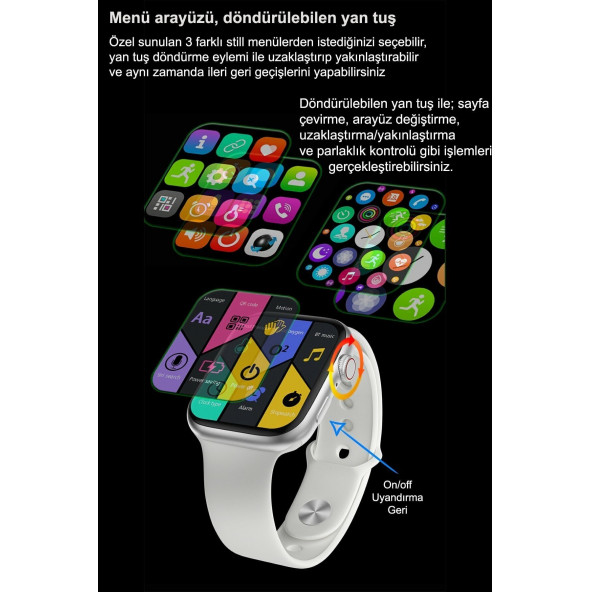 PRO NFC GPS Watch 7 Serisi Uyumlu Akıllı Saat  Android & ios Uyumlu - 3