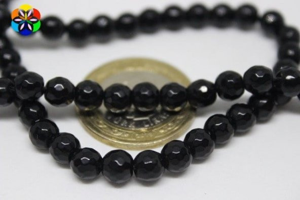 Onix (Oniks) Taşı Faset Kesim Parlak 6mm/adet ürün görseli