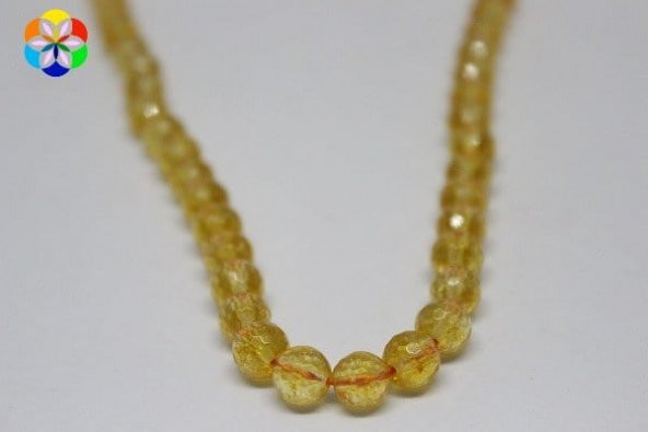 Sitrin Taşı Faset Kesim 8mm/adet - Resim 3