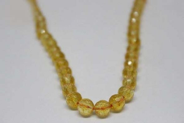 Sitrin Taşı Faset Kesim 8mm/adet - Resim 4