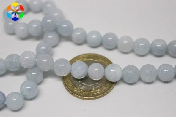 Akuamarin Taşı 8mmadet - Resim 3