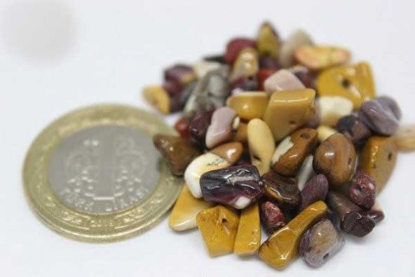 Delikli Jasper Taşı Mini Boy 50 adet - Resim 2