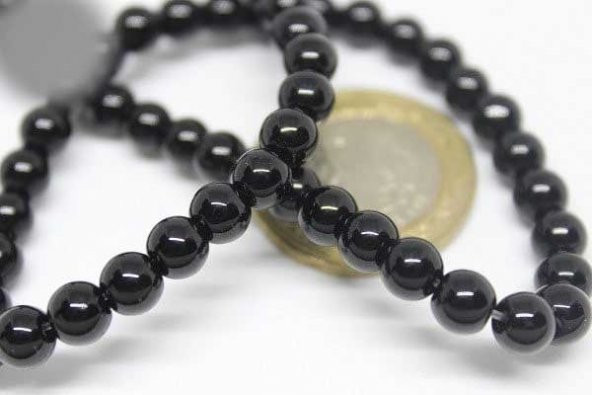 Onix (Oniks) Taşı Parlak 6mm/adet - Resim 4