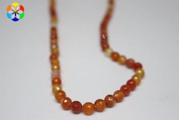 Akik Taşı Faset Kesim 6mm/adet (7445) - Resim 2