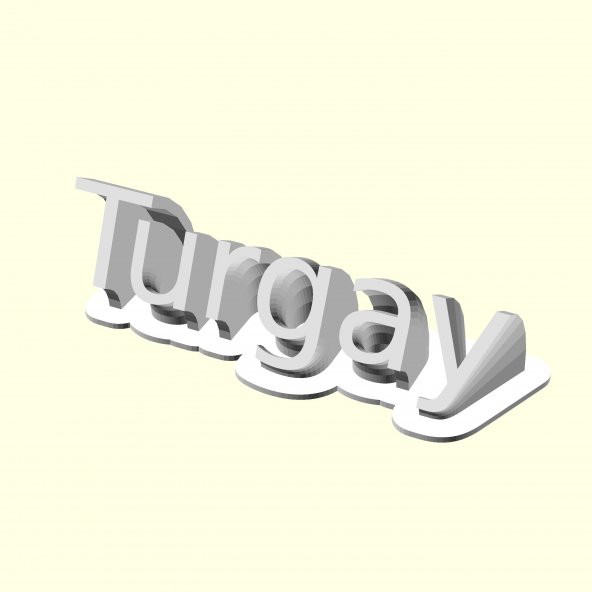 Turgay Kişiye İsime İsme Özel Üretim Masaüstü İsimlik Sevgiliye Eşe Hediyelik Masa Üstü İsimliği Sümen Ofis Hediyesi Dekoratif Organik Plastik