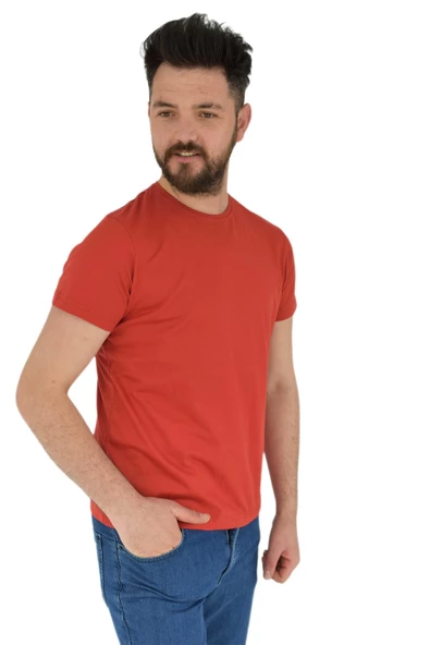 Erkek Sıfır Yaka Tişört Penye BGL-ST02799 - Resim 11