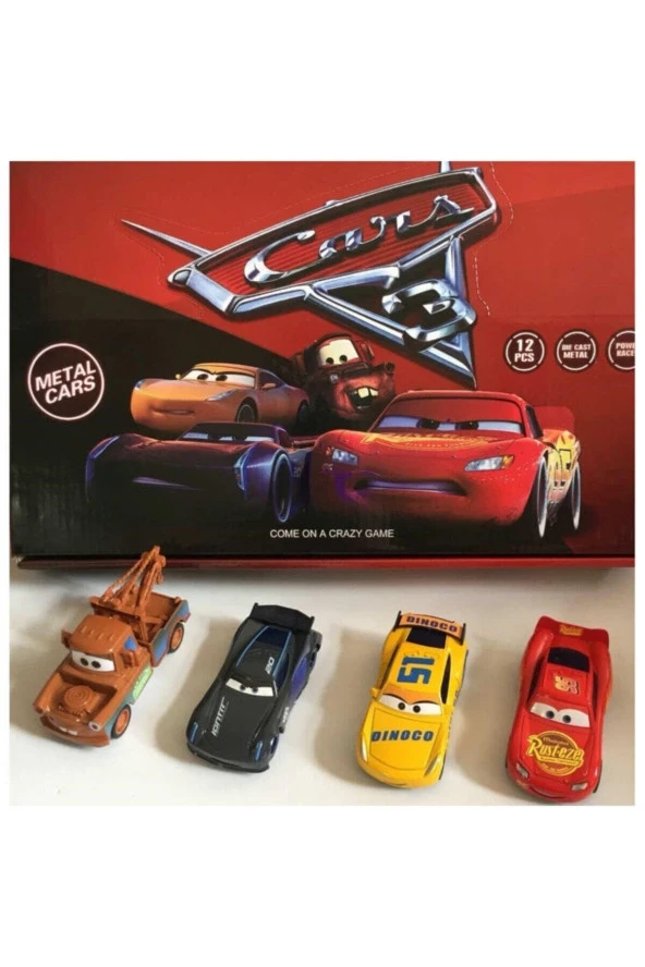 Oyuncak Şimşek Mcqueen Metal Cars 4lü Oyuncak Araba Seti
