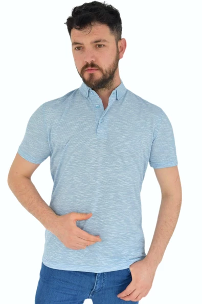 Erkek Polo Yaka Tişört R2022-2166 BGL-ST02777 - Resim 3