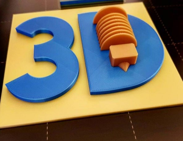 3D Logo 3D Druck & Destek Çok Renkli Plastik Aparat