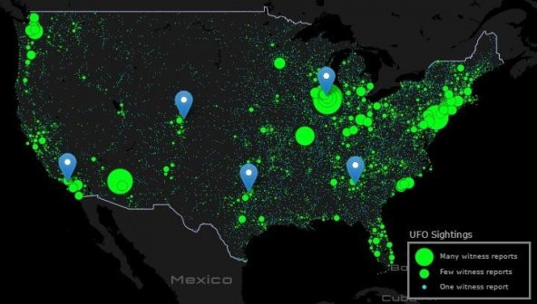 Amerika Birleşik Devletleri Ufo Görüşleri (1905- Temsil) Plastik Aparat - 4