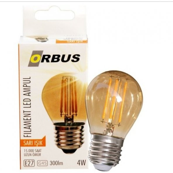 Orbus ORB-GA45 Mum 4W E27 Amber Dekoratif Led Filament Ampul