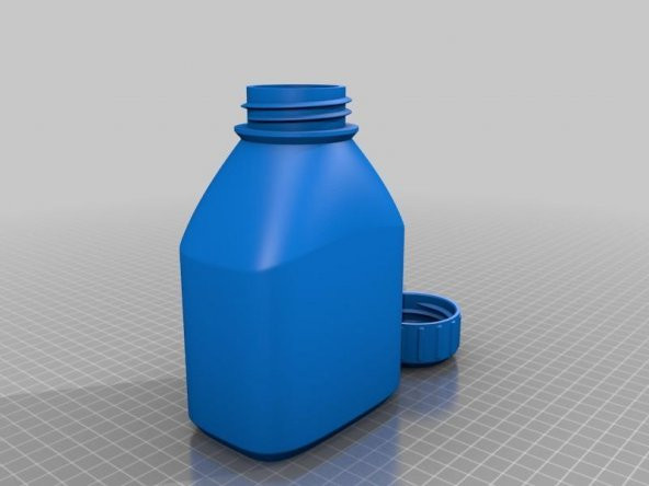 3D Yazdırılabilir Şişe Ve Vida Kapağı Plastik Aparat - 3