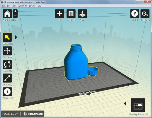 3D Yazdırılabilir Şişe Ve Vida Kapağı Plastik Aparat - 4