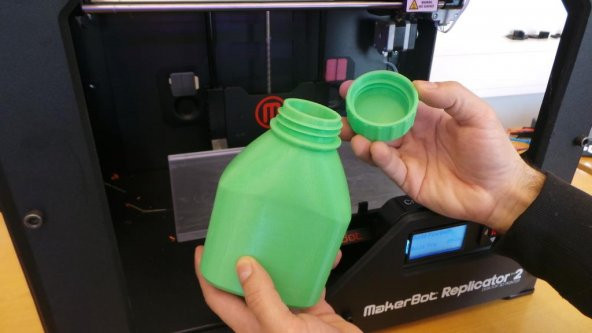 3D Yazdırılabilir Şişe Ve Vida Kapağı Plastik Aparat - 10