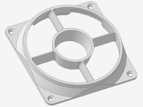 120 Mm Fan Hava Akışı Optimize Edici / Akış Doğrultucu / Meme Plastik Aparat - 9