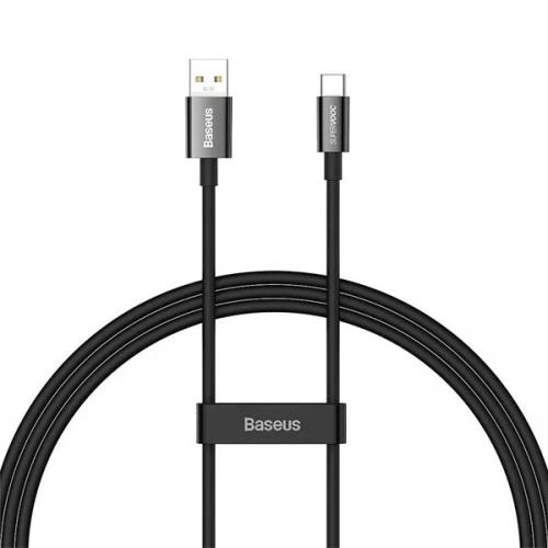 Baseus 1 Metre 65W SuperVooc Flash Hızlı USB to Type C Şarj ve Data Kablosu, Ultra Dayanıklı Halat Kablo