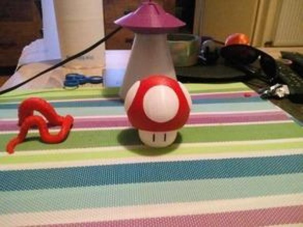 Süper Mario Mantar 1Up Ağacı Süsleme Plastik Aparat - 5