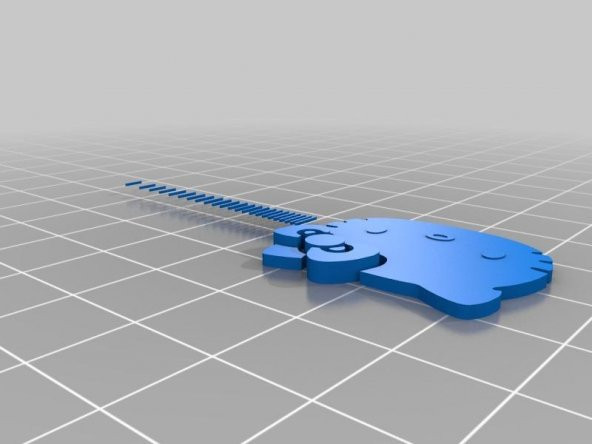 Hello Kitty Les Paul Anahtarlık Plastik Aparat - 5