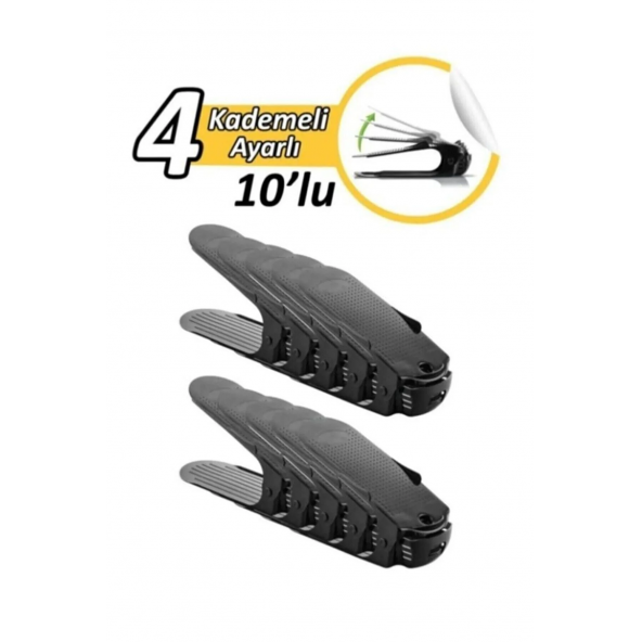 10'lu 4 Kademeli Ayarlanabilir Ayakkabı Rampası