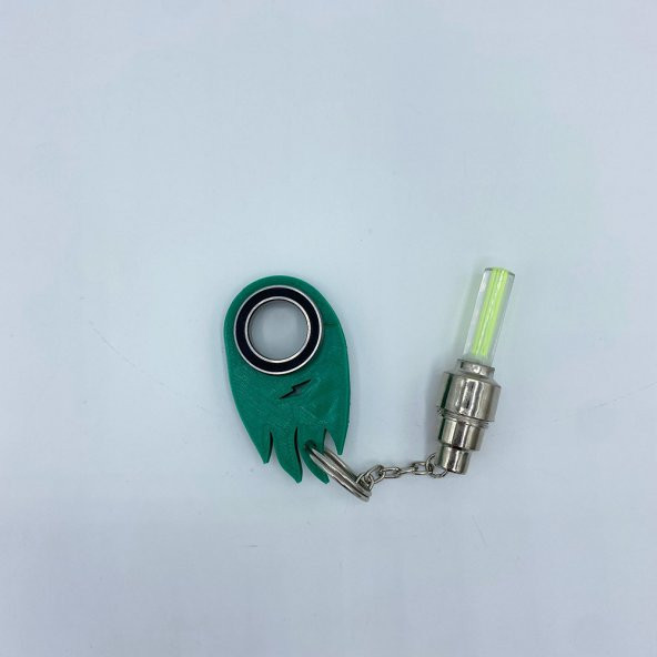 Ateş Şekilli Keyrambit Led Işıklı Dönebilen Anahtarlık Keyrambit Rulmanlı Plastik Model 12 - 3