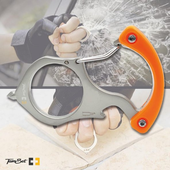 TAMSET E5 Karabina Acil Durum Anahtarlığı Cam Kırıcı - 2