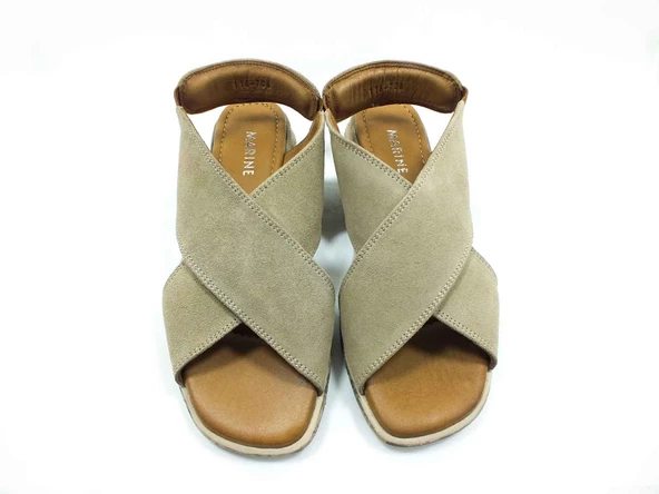 Marine Shoes Hakiki Deri Sandalet Bej-Nubuk 86 706 - 4