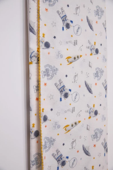 Çok Amaçlı Bebek Çocuk Pazen Bezi Örtü Battaniye 80*90 Astronot - 2