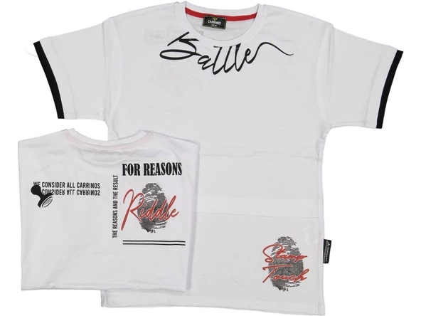 Erkek Çocuk Ballier Yazılı Parmak İzli Yazlık Tişört - 12 Yaş - Resim 2