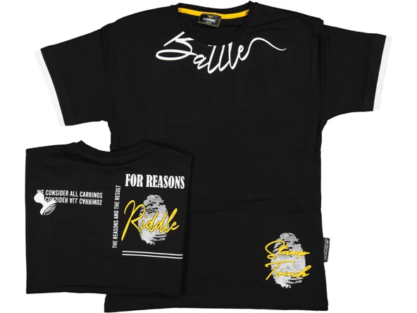 Erkek Çocuk Ballier Yazılı Parmak İzli Yazlık Tişört - 12 Yaş - Resim 5