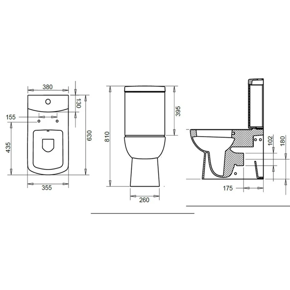 Turavit Plaza PLZ 1708 Duvara Dayalı Klozet - Resim 5