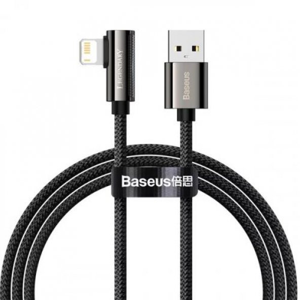 Baseus 1 Metre 2.4A Ultra Hızlı L Tipi USB to iPhone Lightning Şarj ve Data Kablosu, Led Işıklı Kablo