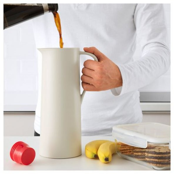 Termos Bej-Nar Çiçeği MeridyenDukkan 1 lt 30 cm Termos Kulplu - 2