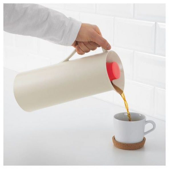 Termos Bej-Nar Çiçeği MeridyenDukkan 1 lt 30 cm Termos Kulplu - 3