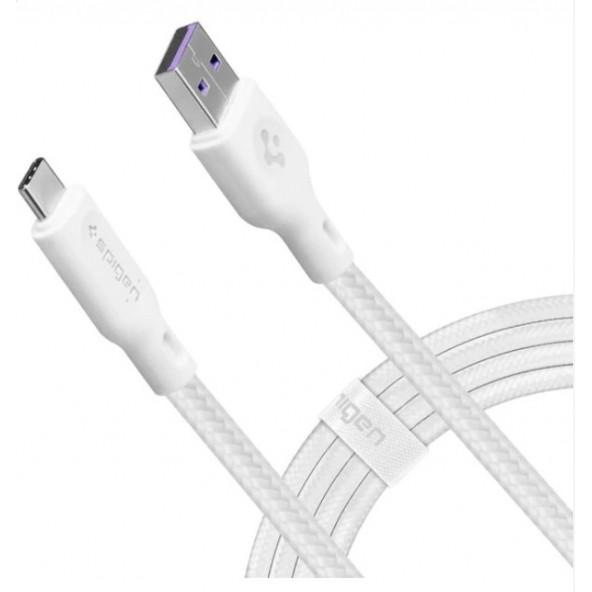 Spigen Durasync Usb-C To Usb-A 2.0 Hızlı Şarj ve Data Kablo (1.5 Metre) C10HS White - 000CA25701 - OUTLET