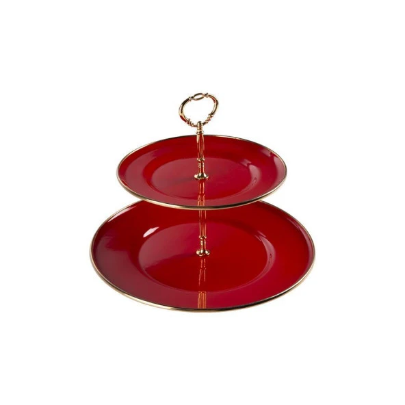 Emsan Kurabiyelik 2 Katlı Troy Serisi Emaye Kırmızı