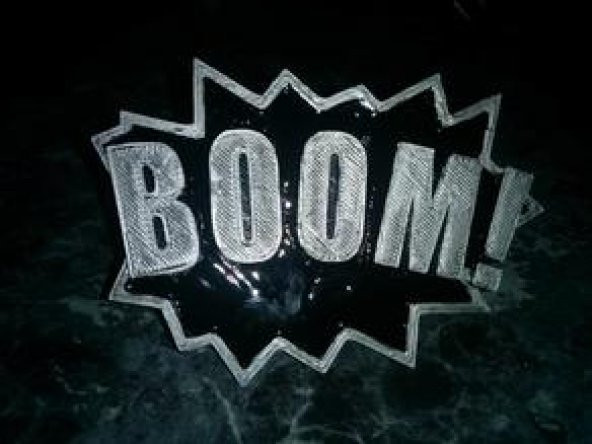 Boom! Mücadele Eylem Sözcüğü Plastik Aparat - 5