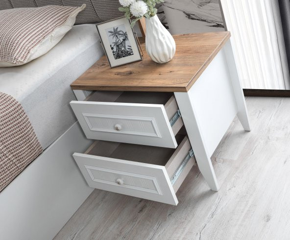 Erezoğulları Mobilya Yalı Modern Çekmeceli Komodin 2 Li Set - 2