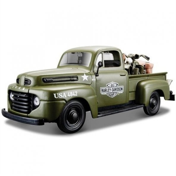 1948 Ford F-1 Pickup Harley Davidson 124 Model Araba