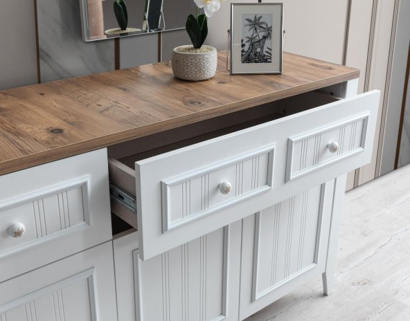 Erezoğulları Mobilya Yalı Modern Dolaplı Çekmeceli Konsol 180*45*84 - 3