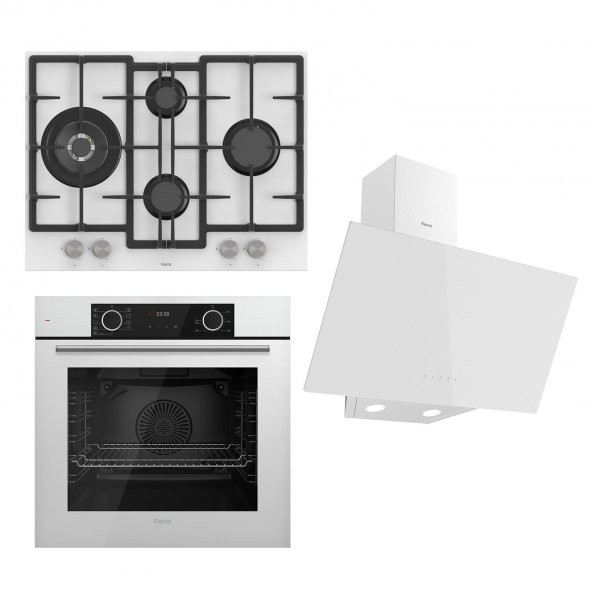 Ferre FRYART Serisi Airfry Pişirme Beyaz Set (ED076 + XE63CB +D078 )